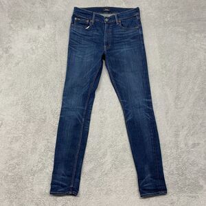 Polo Ralph Lauren Jeans Womens 28 Blue Skinny Mid Rise Distressed 29.5 Inseam